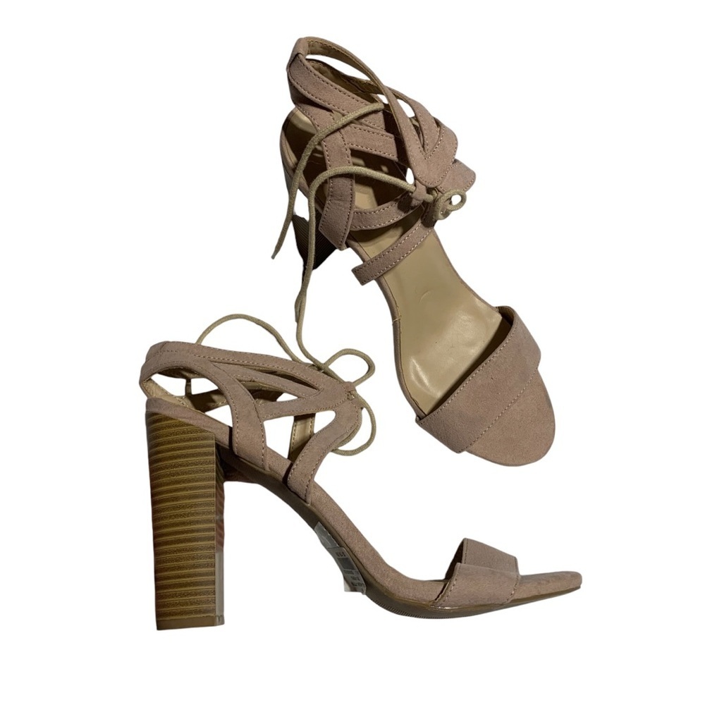 Wild‎ Diva Tan Strappy Heels